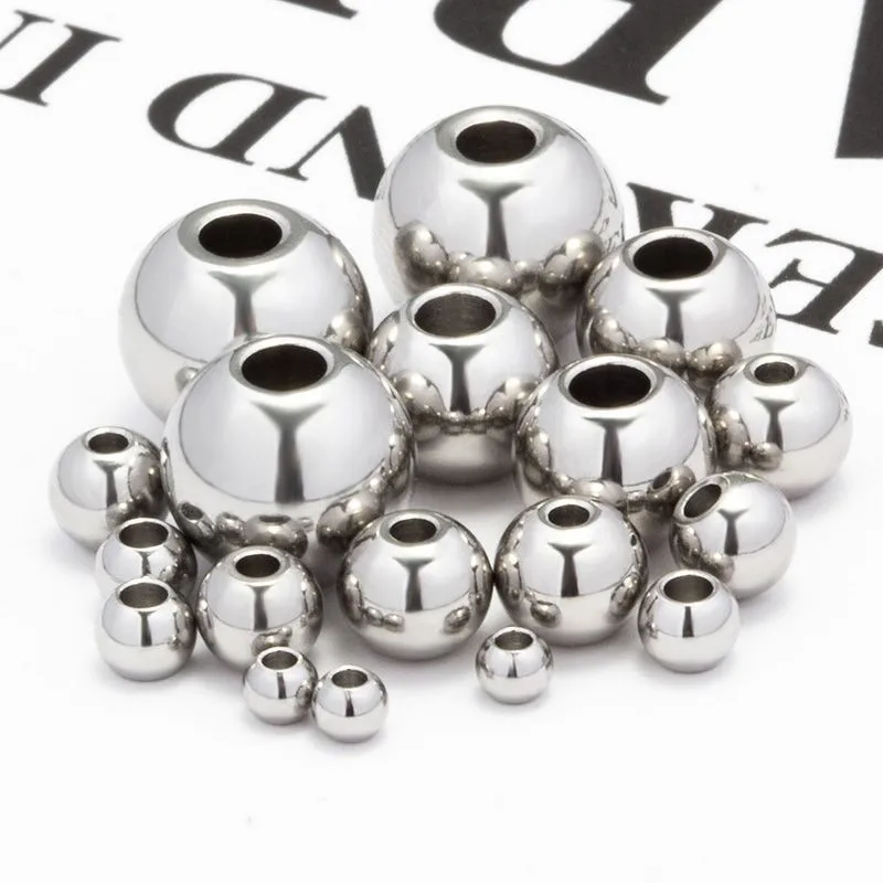 100pcs 2-4mm High Quality Stainless Steel Beads For Jewelry Making DIY Loose Spacer Metal Beads Ball for Bracelets Components