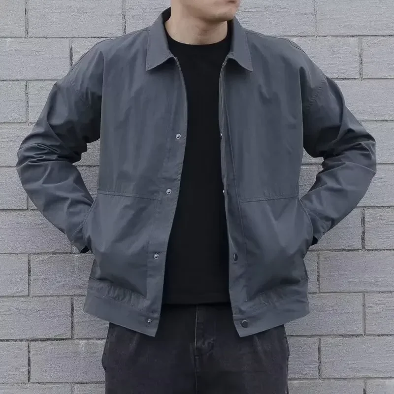 

Spring and Summer New Mens Collar Jacket Fashion Metal Decorative Coat for Men