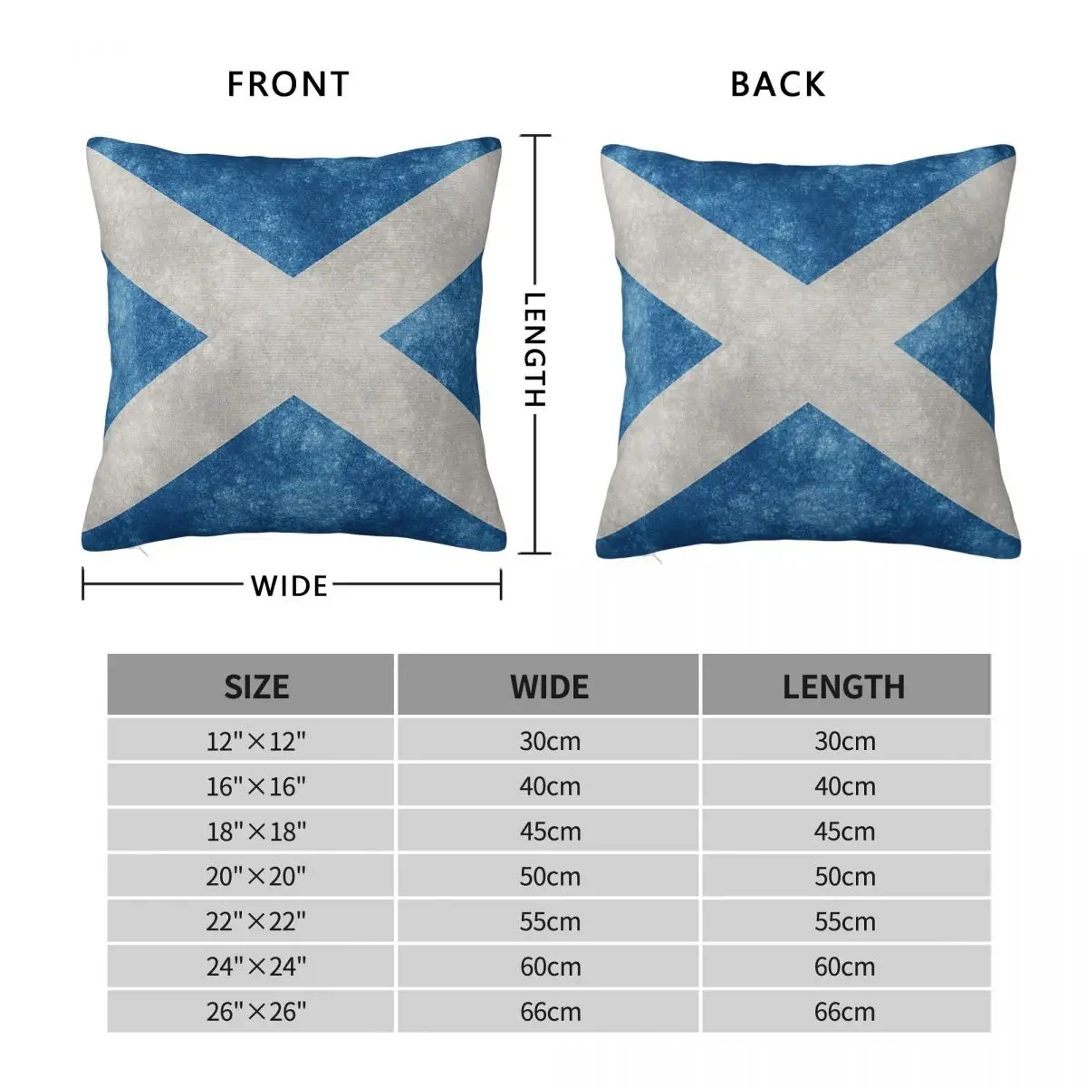 Flag Of Scotland Pillowcase Polyester Linen Velvet Printed Zip Decor Throw Pillow Case Bed Cushion Cover