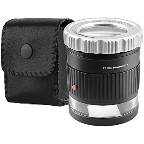 원통형 체중계 확대경, LED UV 조명, 조절식 초점 쥬얼리 루페, 인쇄 천 확대경, 30X  Best5