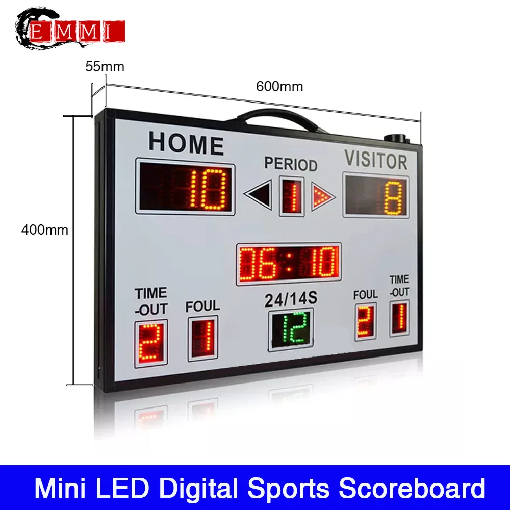 Tabellone segnapunti elettronico da basket a LED di vendita calda Mini tabellone segnapunti sportivo digitale a LED con Shotclock