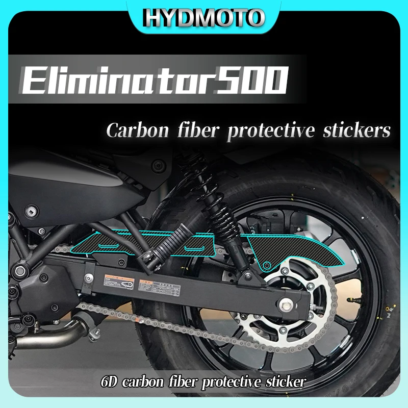 For Kawasaki Eliminator 500 stickers 6D carbon fiber protective stickers waterproof body motorcycle car accessories modification