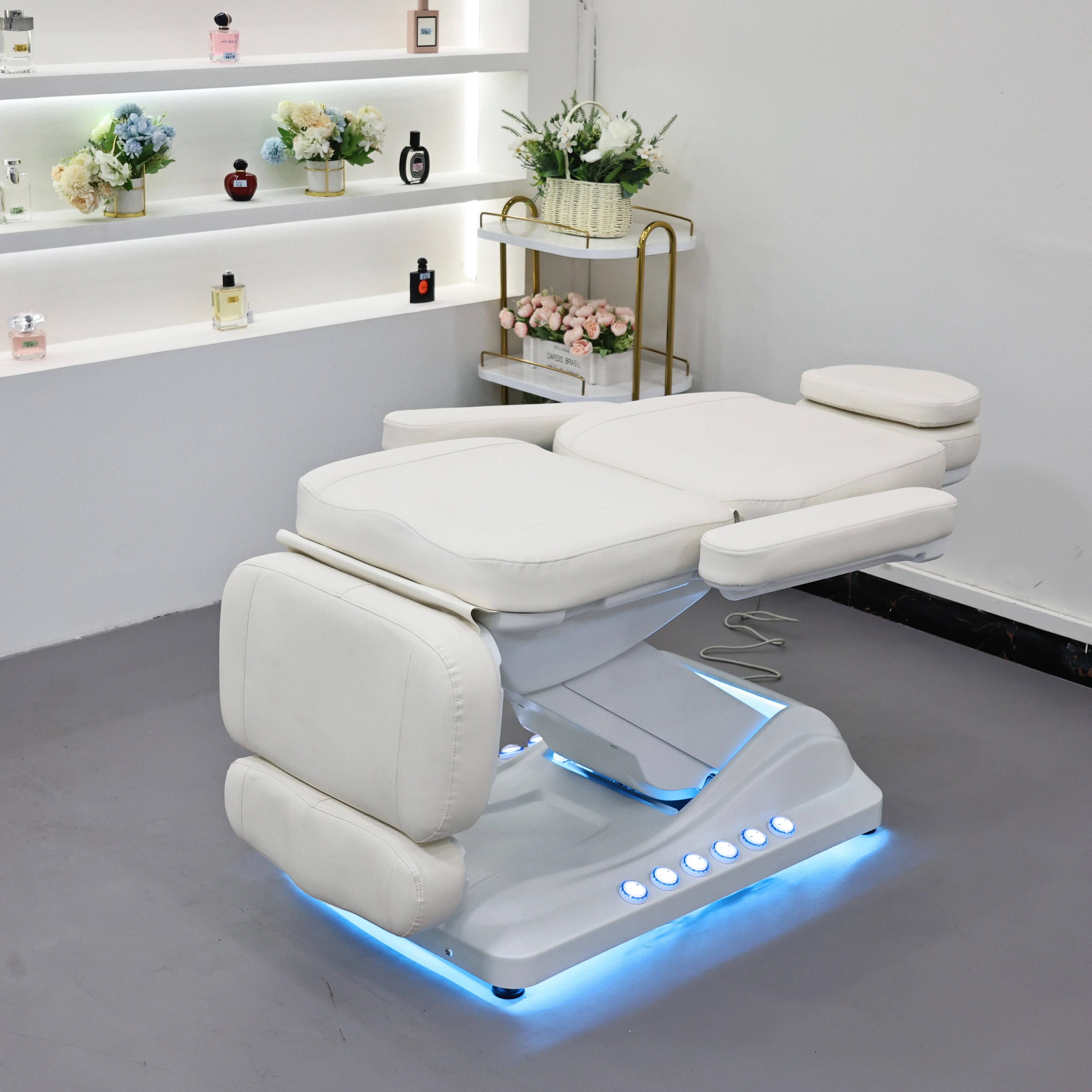 سرير التجميل، سرير العناية بالوجه، كرسي رفع كهربائي قابل للتعديل لصالون التجميل، أثاث التمريض، شحن سريع من الولايات المتحدة الأمريكية