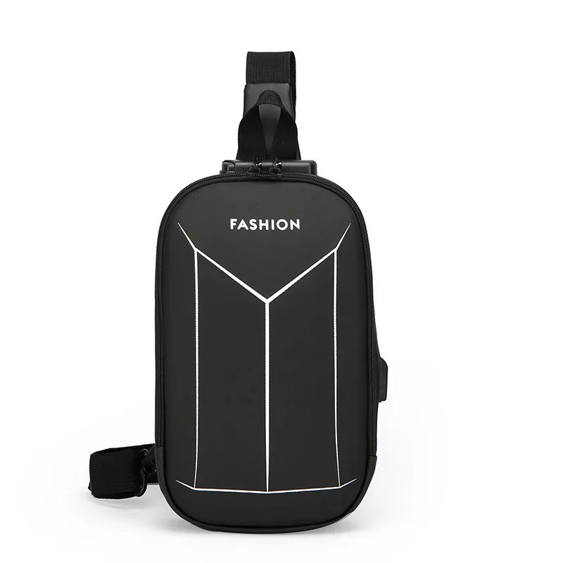 New Multi-functional Men's Chest Bag, Large-capacity Outdoor Sports Crossbody Bag, Password Lock, Travel Single-shoulder Bag