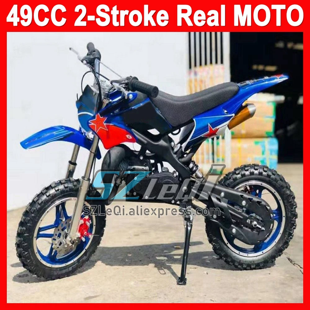 2-Stroke 49 50CC Dirt Bike ATV Off-road Superbike Mountain Race Gasoline Small Buggy Moto Bikes Racing Autocycle Mini Motorcycle