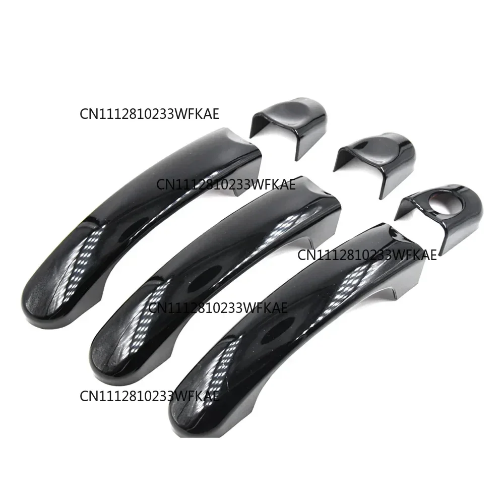 New Outside Exterior Door Handle Carbon Fiber/Gloss Black 1 Set for VW Transporter T5 T6 Caravelle Caddy Van Car Accessories