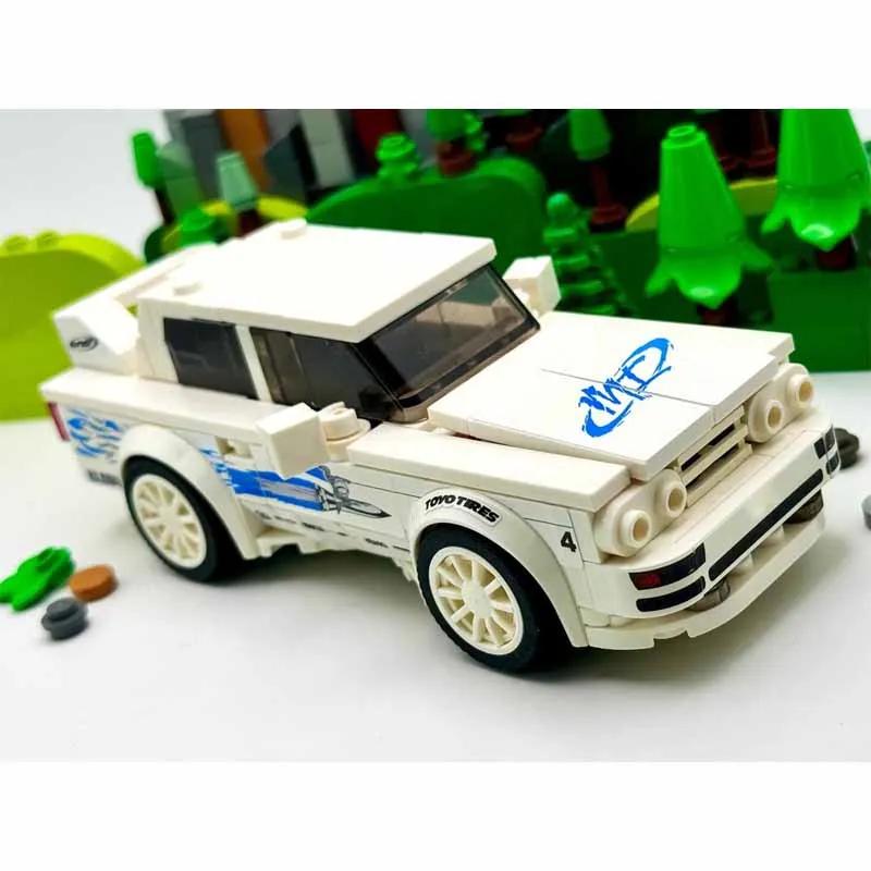 MOC-193692 clássico cidade esportes carro de corrida modelo bloco de construção, 225 peças, meninos crianças aniversário bloco de construção brinquedo presente