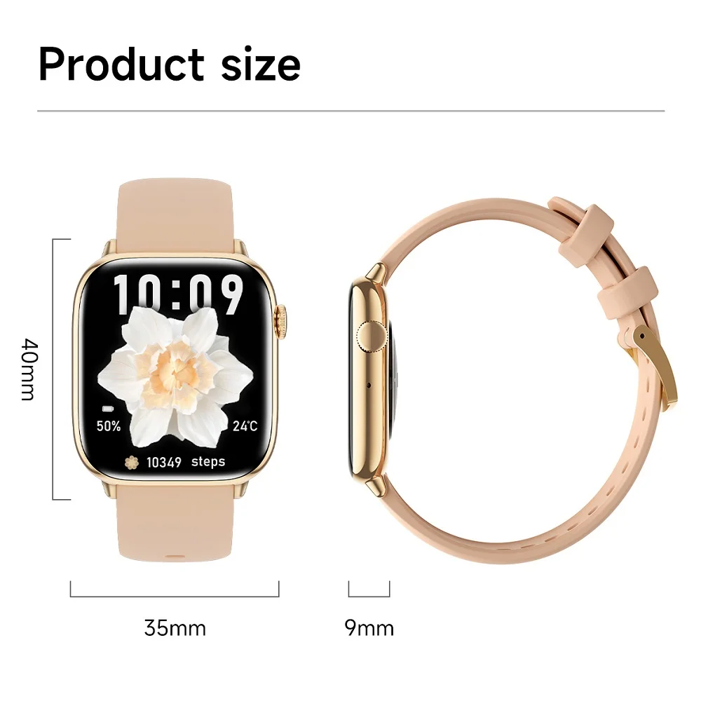 Impermeável fitness relógios inteligentes para homens e mulheres, 1,75 "tela AMOLED, azul dente chamada, sono, monitoramento de saúde, esportes, música