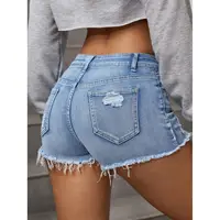 Summer High Waist Light Wash Jean Shorts Women | Vintage Y2K Booty Lifting Shorts