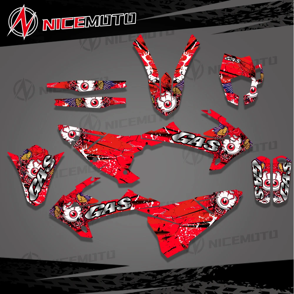 

Для GASGAS EC 2018 2019 2020, полный комплект мотоциклетных фоновых наклеек, наборы наклеек, номер, имя на заказ