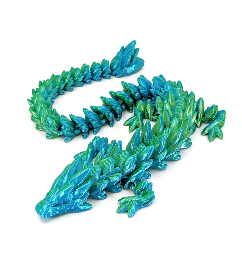 1 Stück 3D-gedruckte Edelstein-Drachenfigur – schillernde Kunststoff-Schreibtischdekoration, ideal für Schlafzimmer und Büro, perfektes Geschenk für Weihnachten