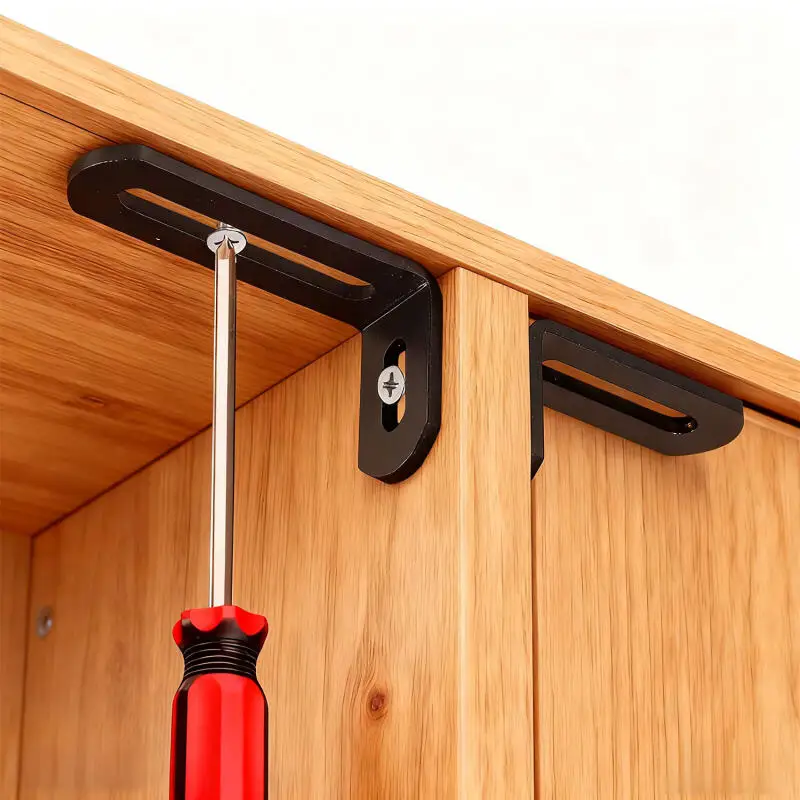 2PCS Stainles Steel Right Angle Bracket, 90 Degree Adjustable Corner Brace for Furniture  Metal Equipment Reinforcement