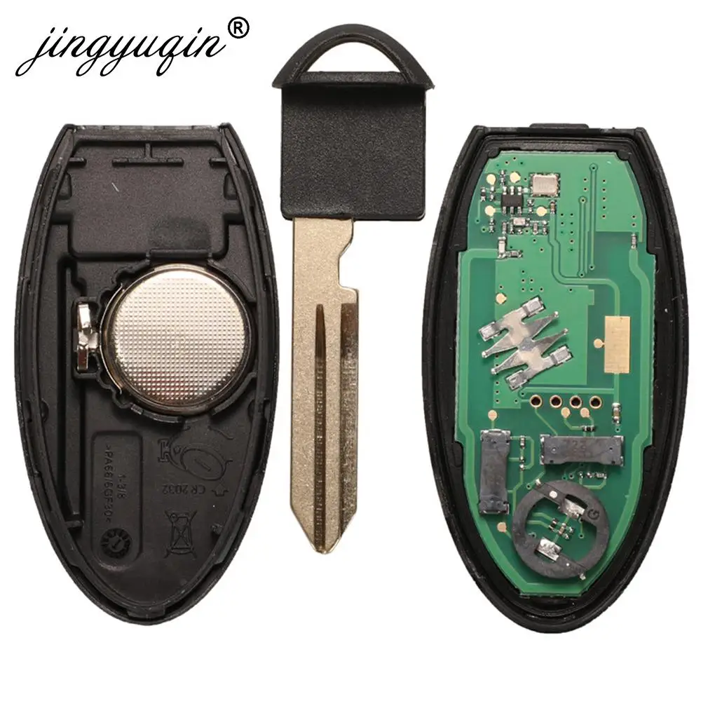 jingyuqin TWB1G694 3BTN 433MHz ID46 Proximity Keyless Smart Remote Key Fob for Nissan Lannia Sentra NV200 Bulebird SYLPHY Versa