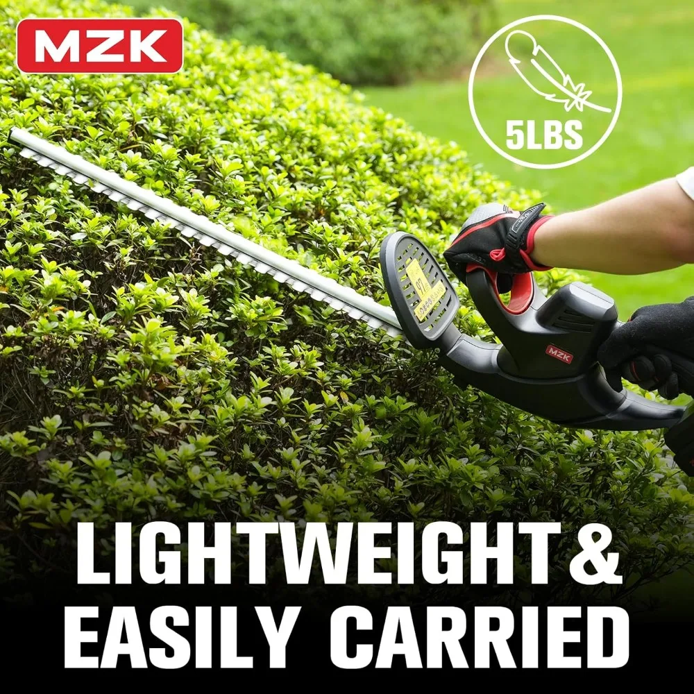 22'' Cordless Hedge Trimmer, 20V Handheld Shrub Cutter, Lightweight Compact with Battery & Charger