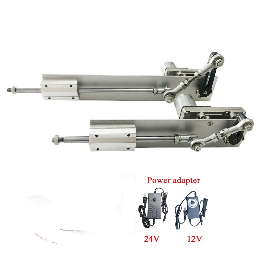 

Telescopic Linear Actuator Kit with Speed Control and End Connector Reduction Motor DC 12V 24V 555 Reciprocating Linearly Motion