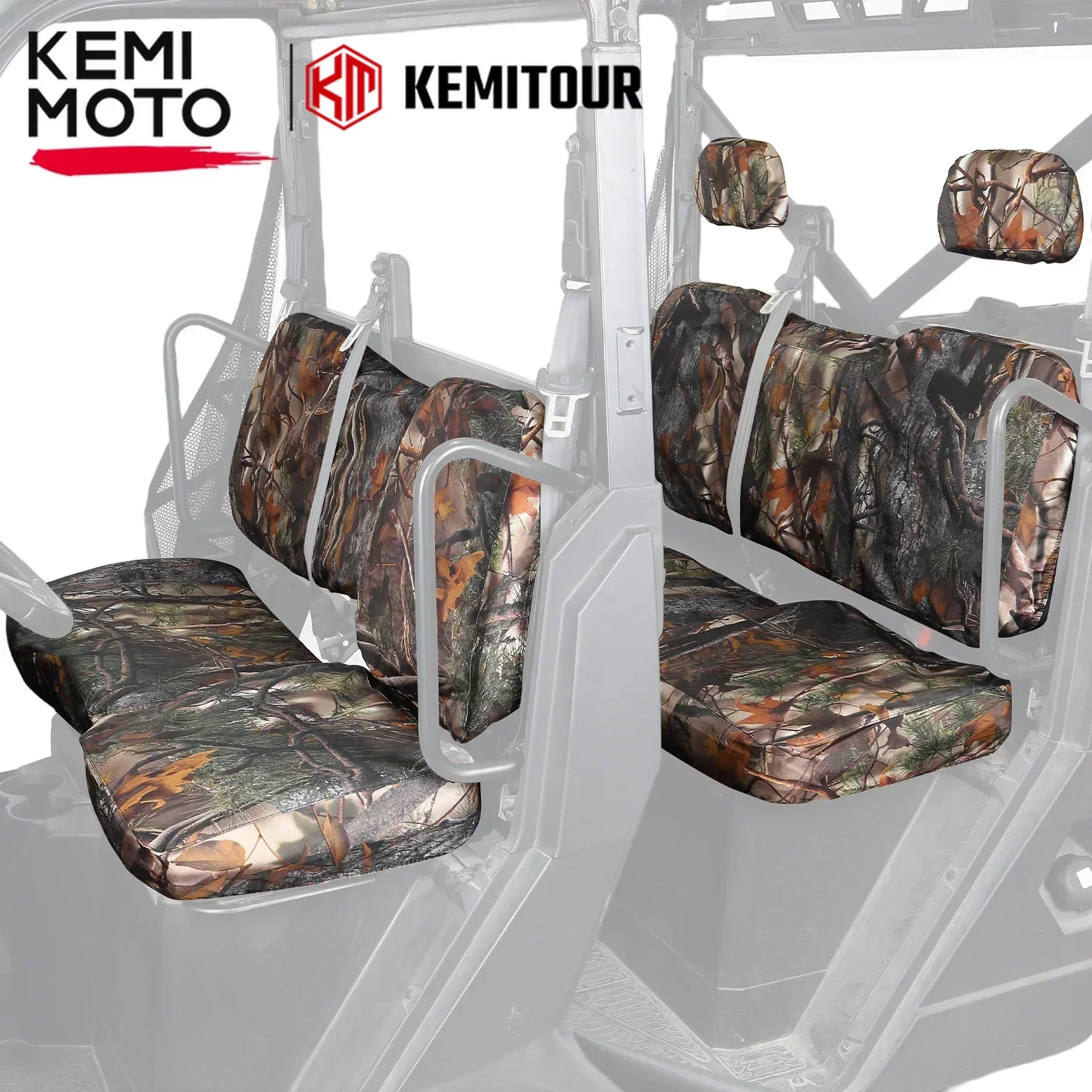 

KEMIMOTO UTV 1680D Headrest Seat Cover UV Protect Compatible with Polaris Ranger Crew XP 1000 /Crew 1000 2017-2022 2023