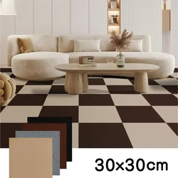 40PCS Self Adhesive Carpet Floor Tiles Sticker Square Rugs Peel and Stick Mat DIY Flooring Kitchen Dining Room Bedroom HomeDecor