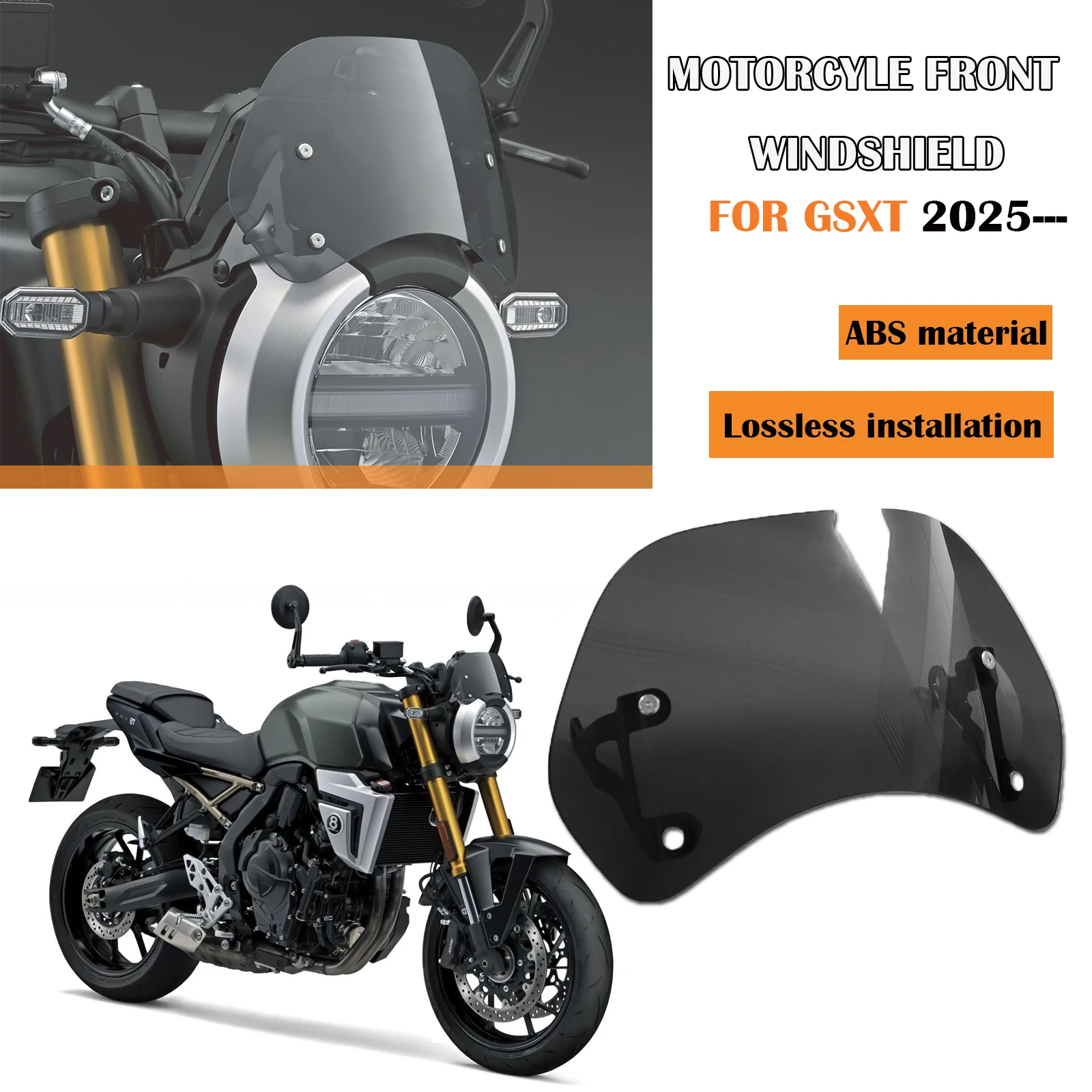 

Motorcycle Accessories Retro Windscreen Windshield Wind Screen Deflector Cover Speedometer Guard For GSX8T GSX-8T gsx 8t 2025-