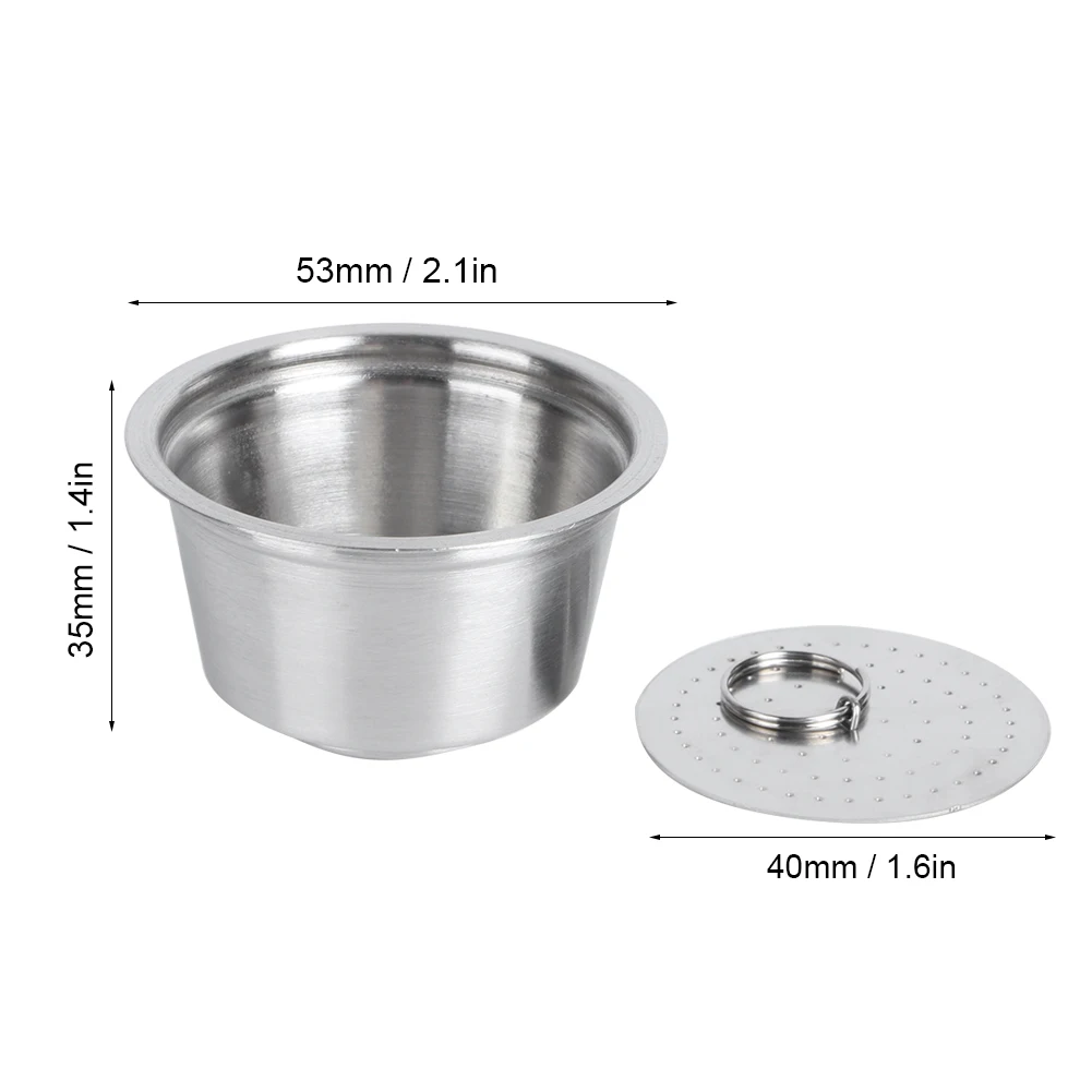 40ML Stainless Steel Coffee Capsule Reusable Nestle Capsule Refillable Filter Cup for Dolce Gusto Coffee Maker Coffee Accessorie