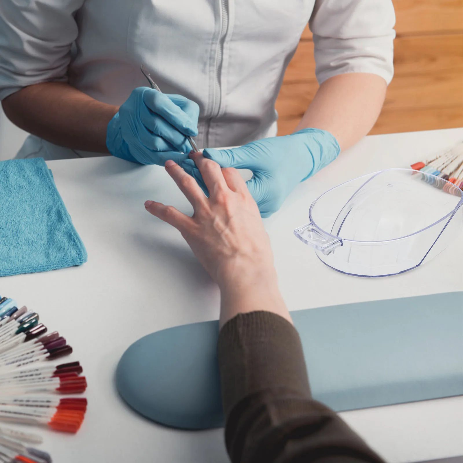 マニキュアボウル高品質アクリル快適な溝デザイン手浸漬マニキュアリムーバーネイルアート用品サロン家庭用