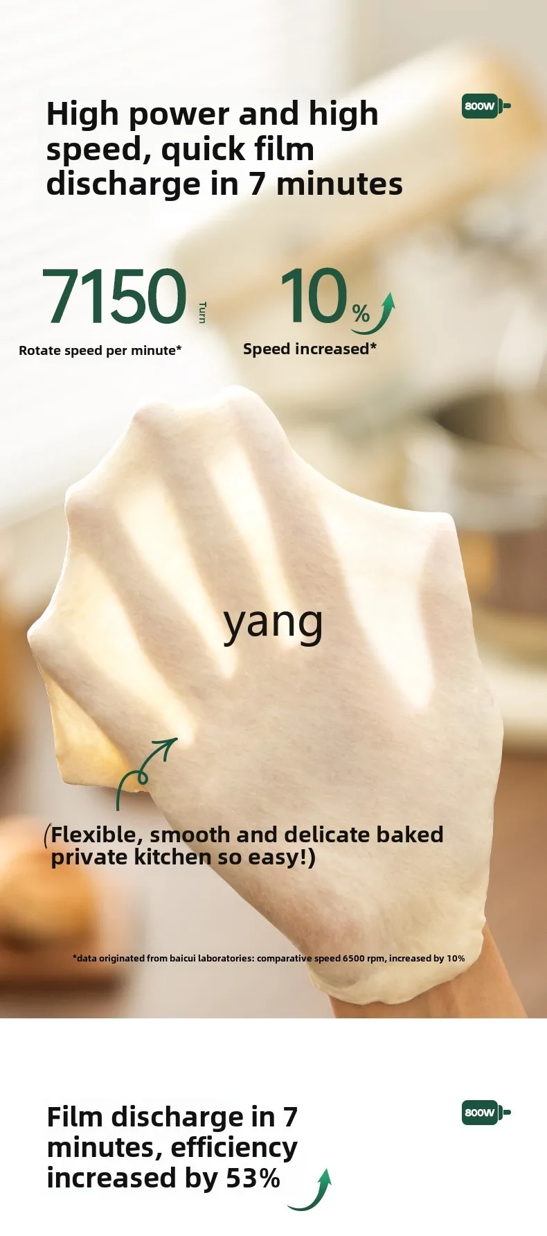 خلاط العجين المنزلي الأوتوماتيكي LMM للخبز التجاري الصغير الصامت