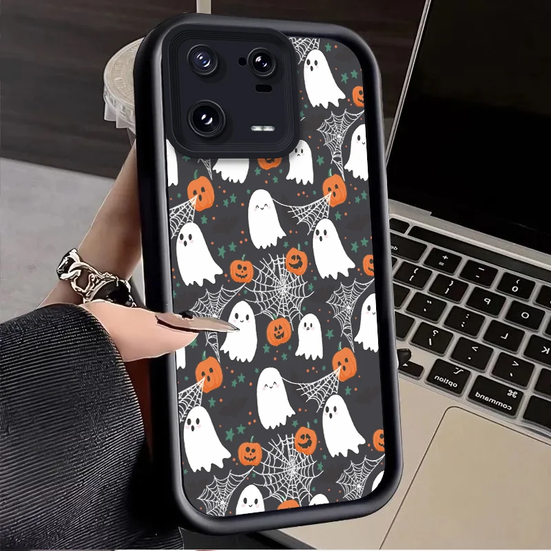 حافظة شبح الهالوين لهاتف Xiaomi Mi 15 Pro 14 14T 13 13T 12 11 Lite 11T POCO X7 X6 5G X5 X3 NFC F6 F5 M7 M6 4G غطاء ناعم Funda