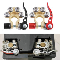 1 Pair Quick Disconnect Auto Cables Connectors Car Battery Bornes Main Cable Post Clamp Terminal Screw Connection For Car Truck