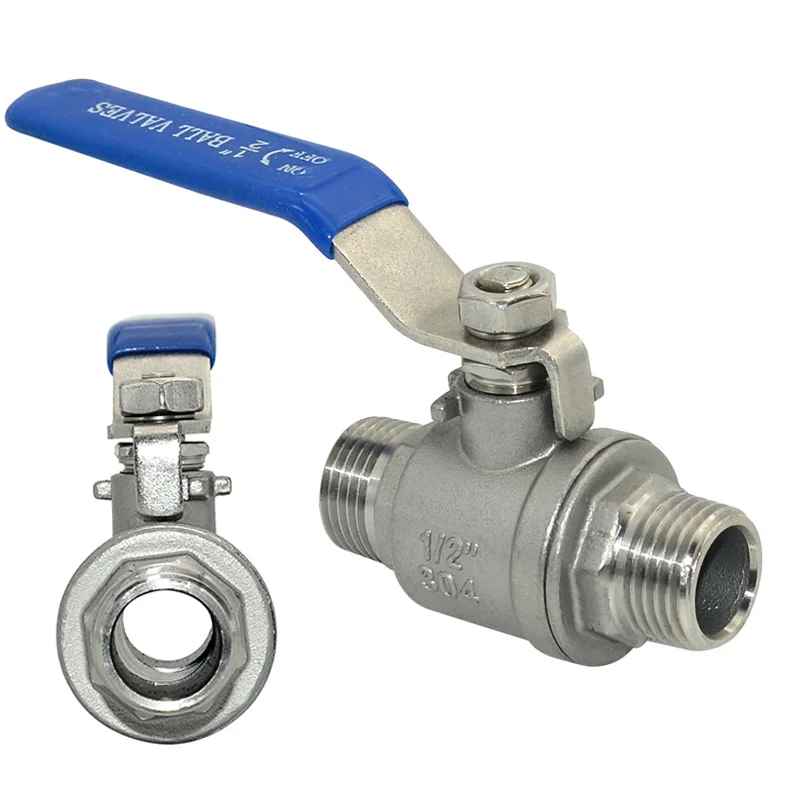 

Шаровой кран из нержавеющей стали 304 из двух частей 1/4 3/8 1/2 дюйма 3/4 дюйма 1 дюйма 2 дюйма BSP с внутренней и наружной резьбой, адаптер для фитинга переключателя воды, газа и масла