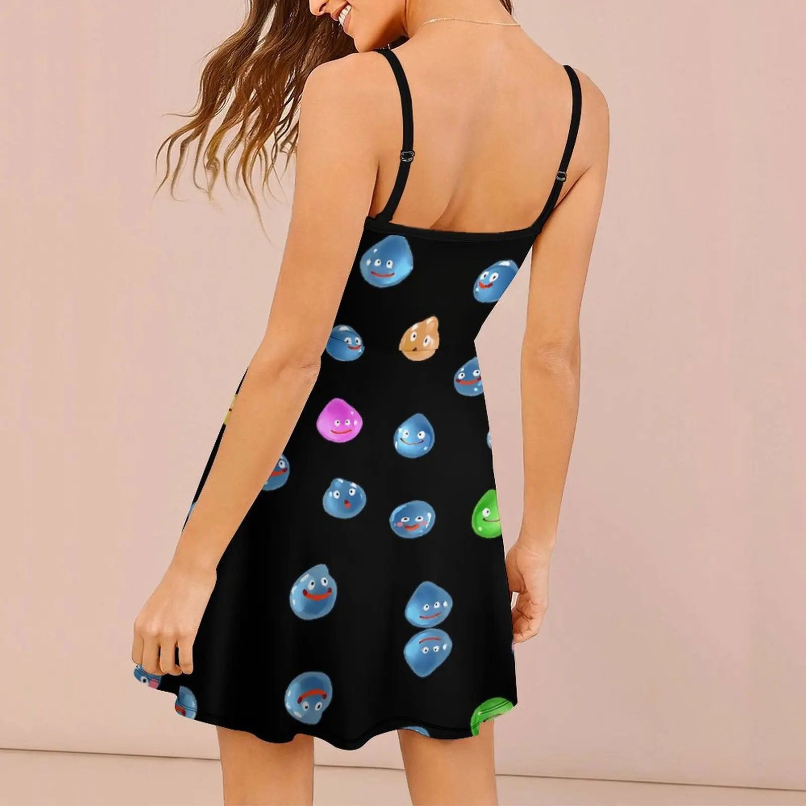 Multitude of Slimes Draw Near for Sale Women's Sling Dress Graphic Cool Exotic  Woman's Gown Casual Cocktails The Dress