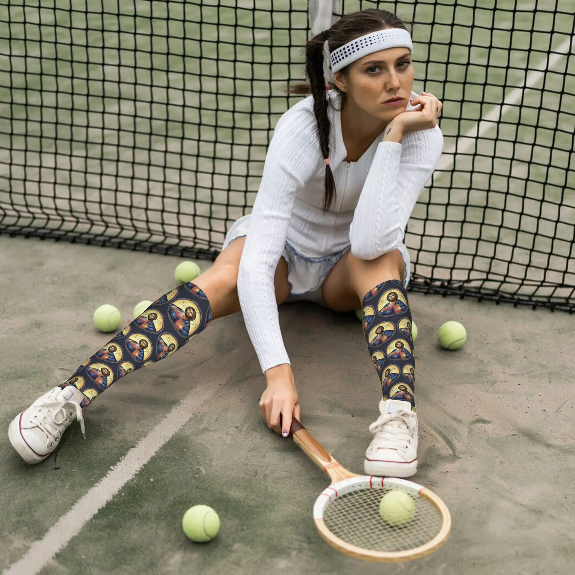 Всесезонные чулки для экипажа, Христос, пантократор, ортодоксальный значок, носки в стиле Харадзюку, забавные длинные носки в стиле хип-хоп, аксессуары для мужчин и женщин