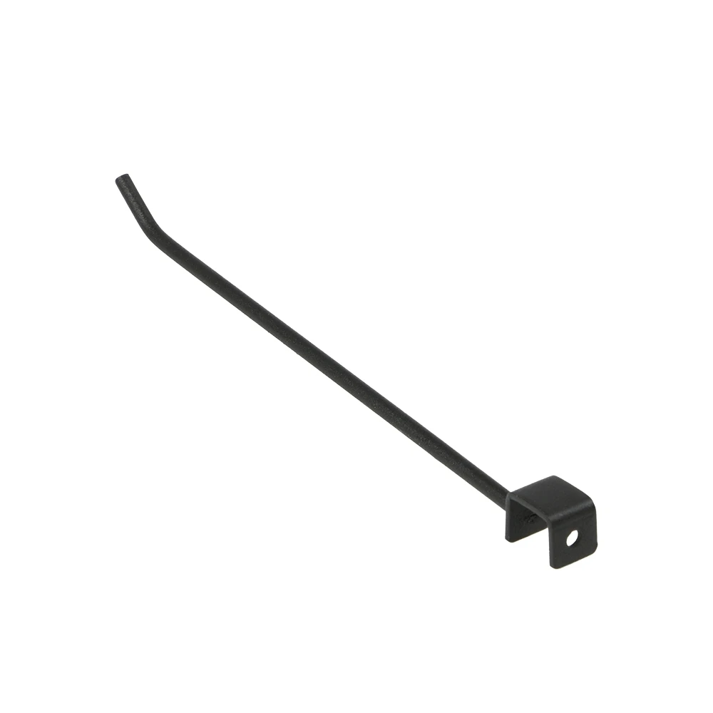 Shelf Mounting Buckle Hanger Black Baskets Shelf Hanger Hooks Storage Organizer Bar Tube Wall Mounted Hanger Merchandise Display