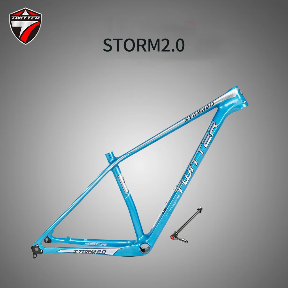 Carbon Fiber Mountain Bicycle Frame, Thru Axle, Interanal Cable, Disc Brake, 29ERTwitter Storm 2.0, 12*142mm