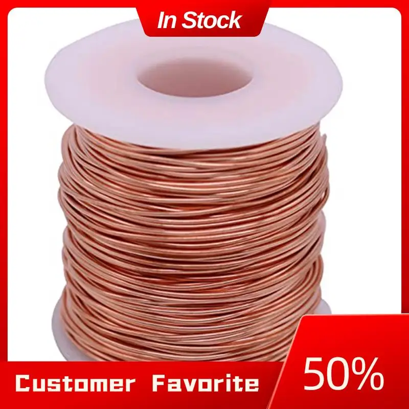 AT03 Accesorios de alambre de cobre desnudo superior Piezas de componentes brillantes, 16 AWG, 0,051 pulgadas de diámetro, 115 pulgadas de longitud