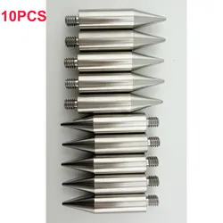 10pcs Reliable Quality Replacement 50MM Length Mini Pole Point Tip For Mini Prism 1/4