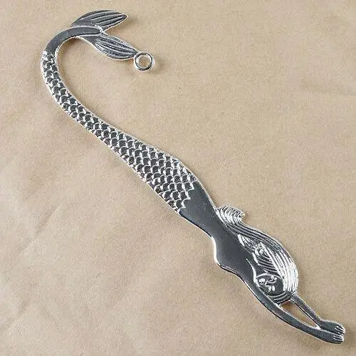 2pcs Silver tone Mermaid bookmarks 121x16mm h3592