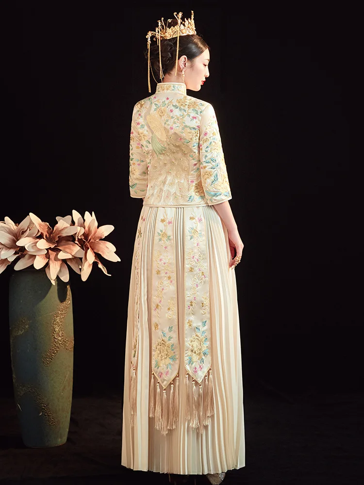 Chinese Wedding Dress Traditional Cheongsam Xiuhe Plus Size Modern Red Dress Qipao Long Women Man Oriental Style Dresses