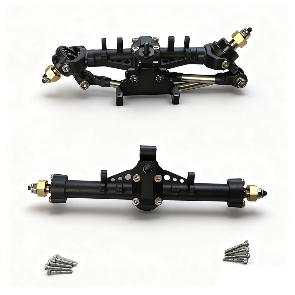 1/24 Axial SCX24 90081/C10/JEEP Upgrade: Durable Plastic Nylon Front & Rear Portal Axle with New C Knuckle