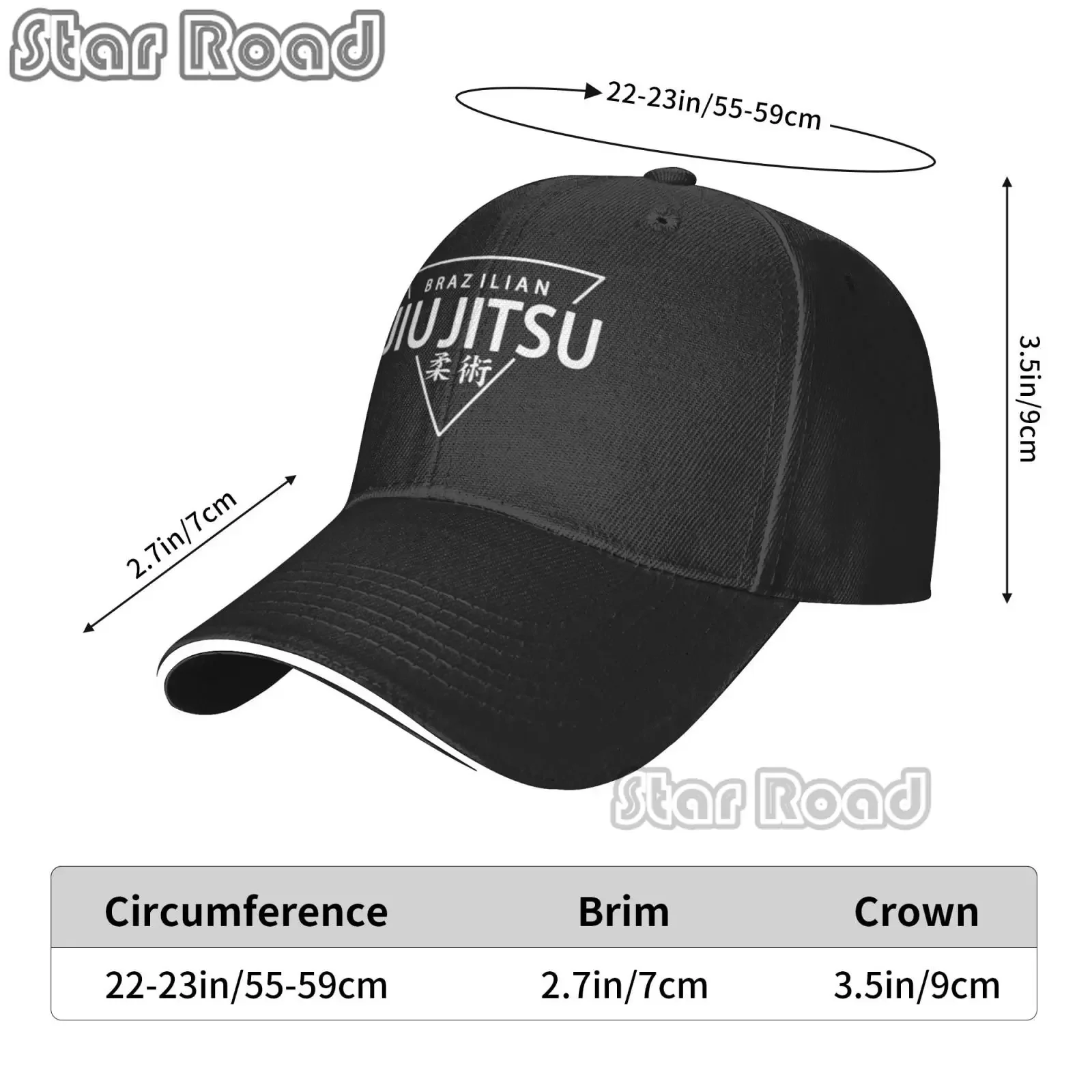 Brazilian Jiu Jitsu Rio De Janeiro MMA BJJ Print Baseball Cap Sun Protection Men Women\'s Adjustable Trucker Hat