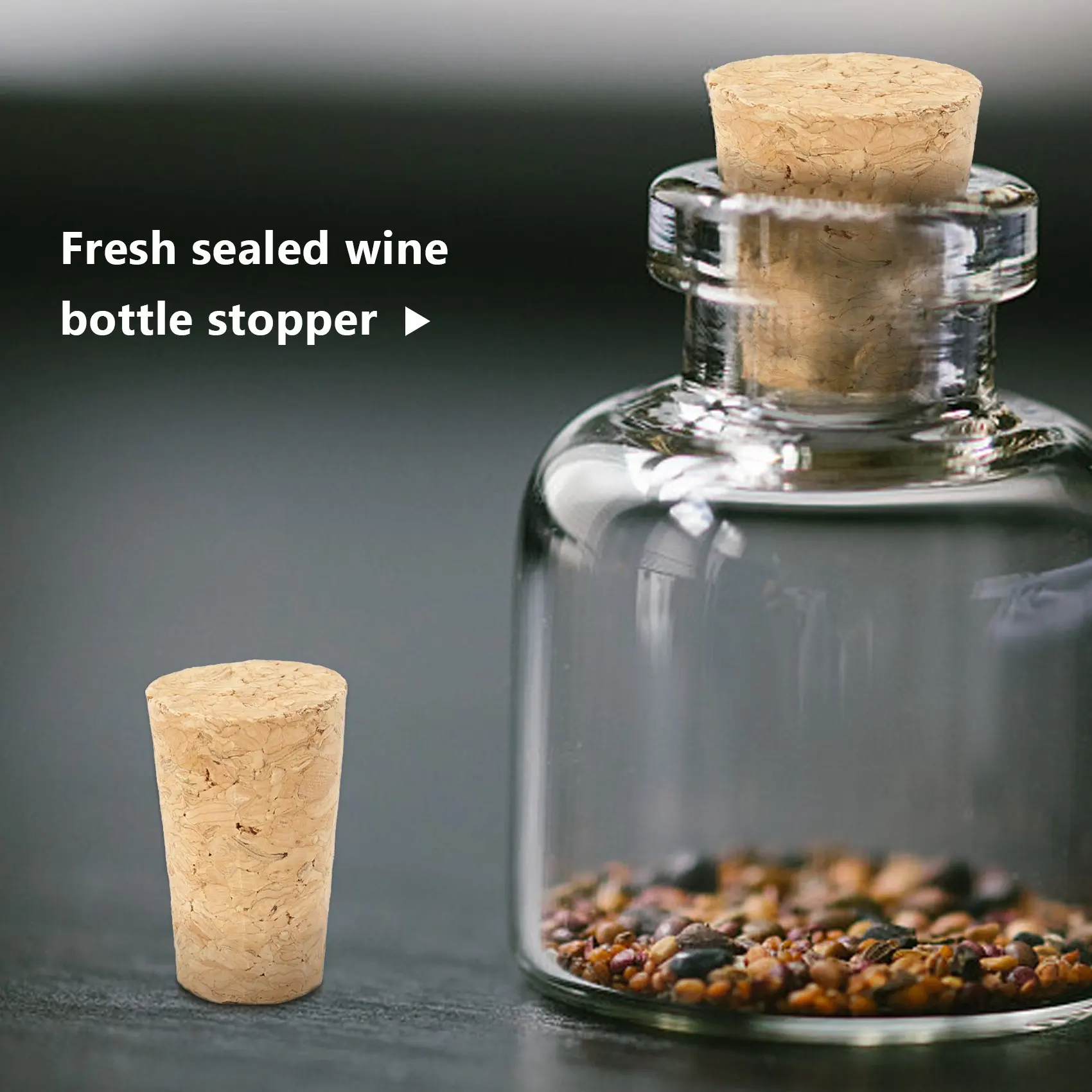 20 قطعة/الوحدة الخشب الطبيعي الفلين النبيذ سدادة الخشب مثبت زجاجي مخروط نوع زجاجة النبيذ الفلين التوصيل غطاء عزل زجاجة بيرة الفلين
