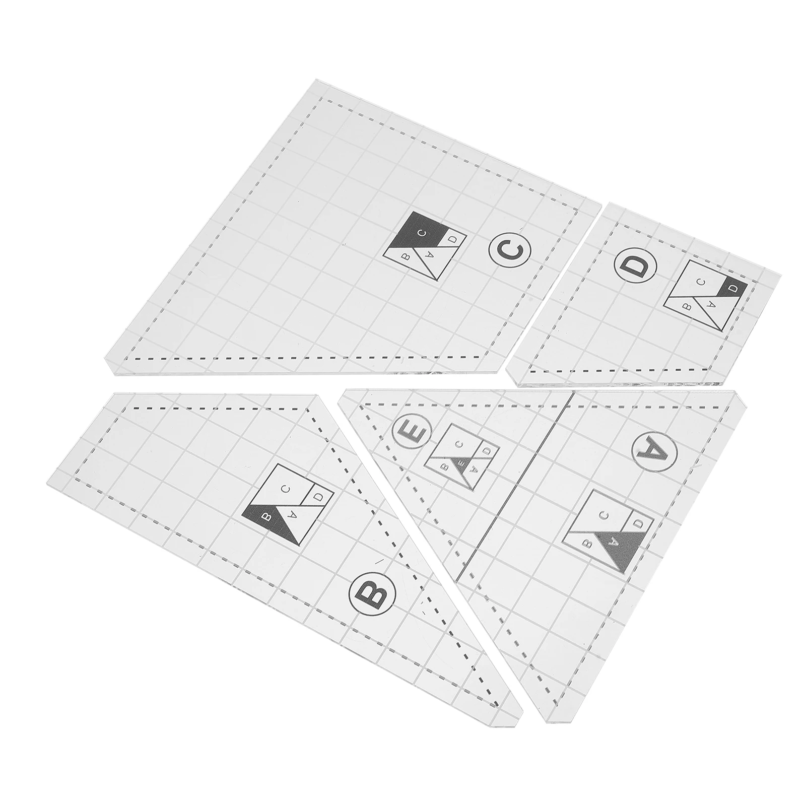 

Sewing Template Kit Machine Quilting Templates Ruler Kits Stencil DIY Tools Square Acrylic Stencils Hand