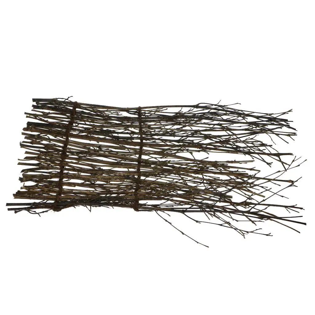 Reed Brushwood Roll Fence Divider Natural Bamboo Partition Screening Fencing for Terrace Concealment