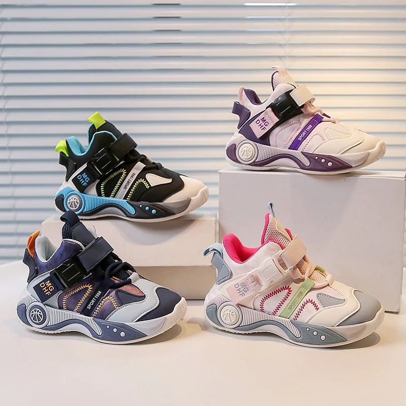 

2025 New Kids Basketball Shoes High-quality Competition Training Sneakers Breathe Cushioned Anti Slip Student Running Shoes