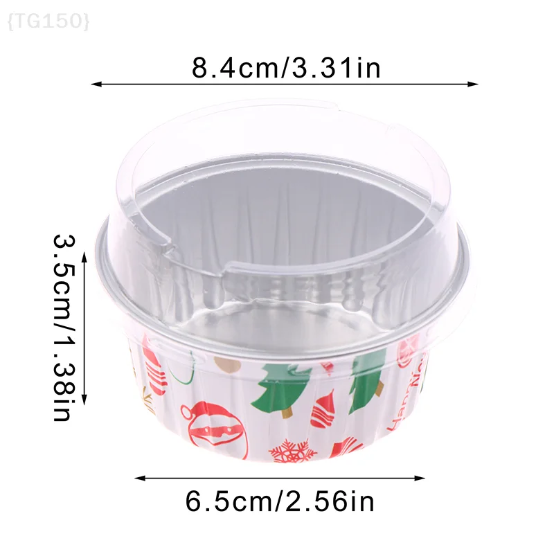 مجموعة أكواب خبز متعددة الاستخدامات، 10 قطع من أكواب رقائق الألومنيوم القابلة لإعادة الاستخدام مع أغطية للمقلاة الهوائية، وتخزين مريح ومعالجات صغيرة #6