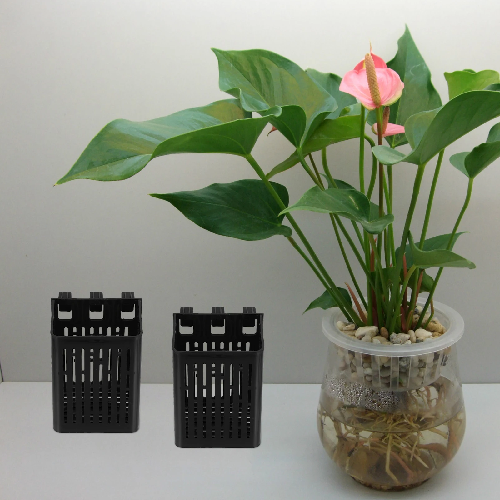 

Hydroponic Planting Basket Aquarium Pots Frog Holder Top Hanging Decor Decorations