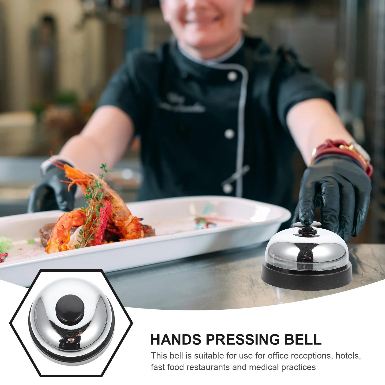 Game Bell Pet Toy Counter Reception Bar Service Ringing Hand Pressure Call Pressing Plastic Metal