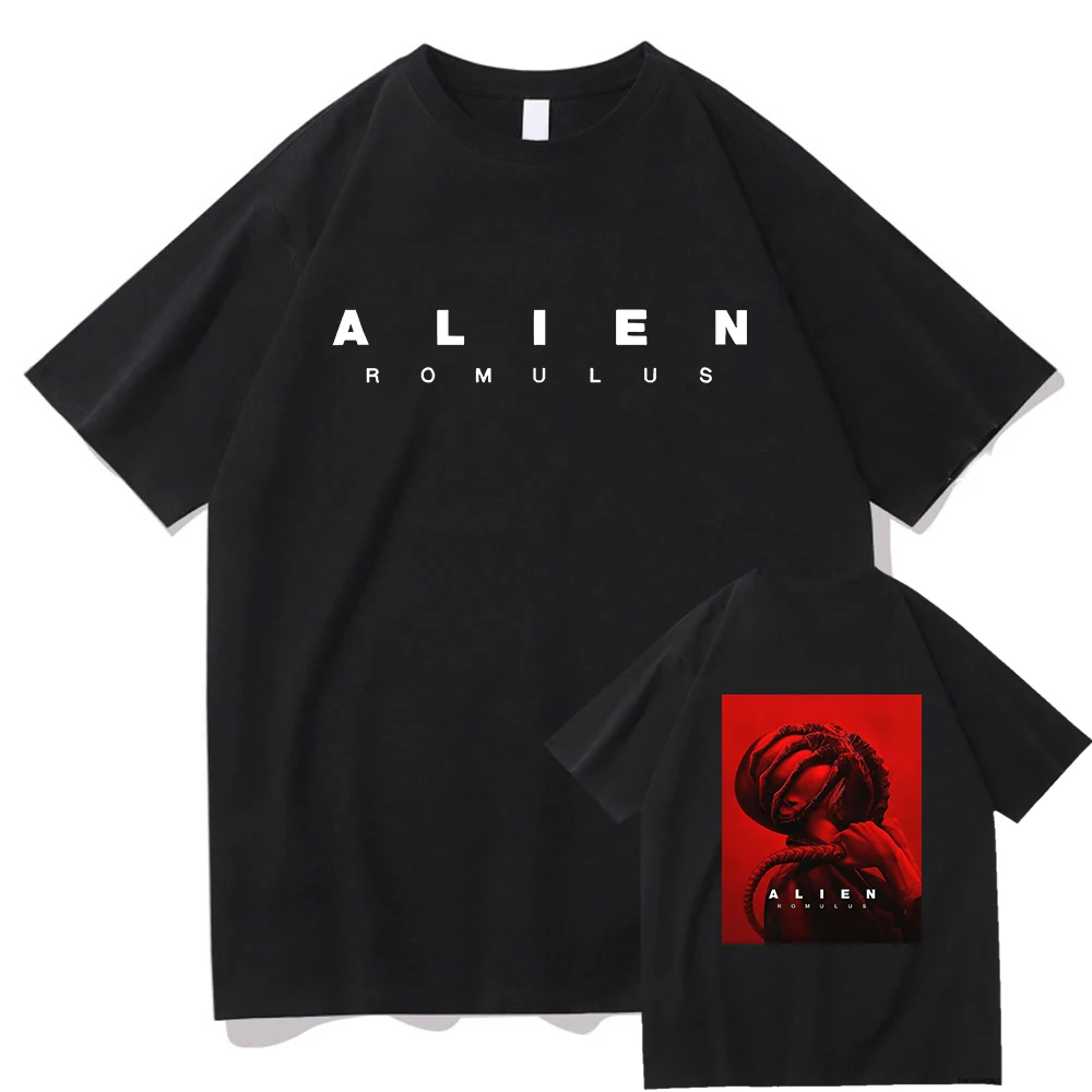 Alien Romulus Movie Tshirts 2024 Funny Men Clothing Anime Unisex Cotton Tops Short Sleeve Summer Graphic Tee Shirt Vintage