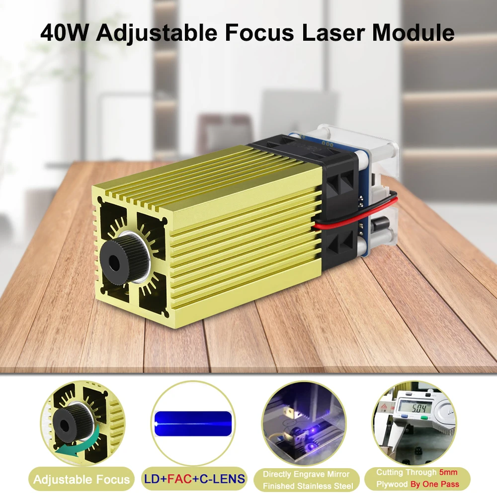 LASER TREE 5W TTL Laser Module 450nm Blue Laser Head for Laser Cutter Engraver Machine DIY Wood Working Tools and Accessories