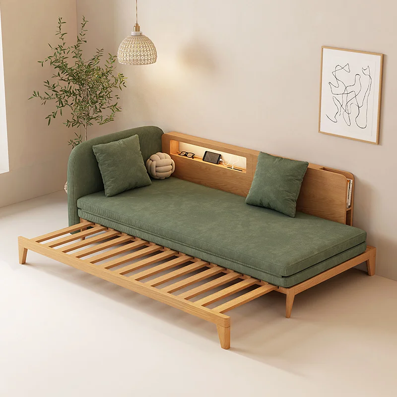 

Multifunctional Sofa Bed Foldable Dual-Purpose Corduroy Fabric Sofa Living Room Simple Modern