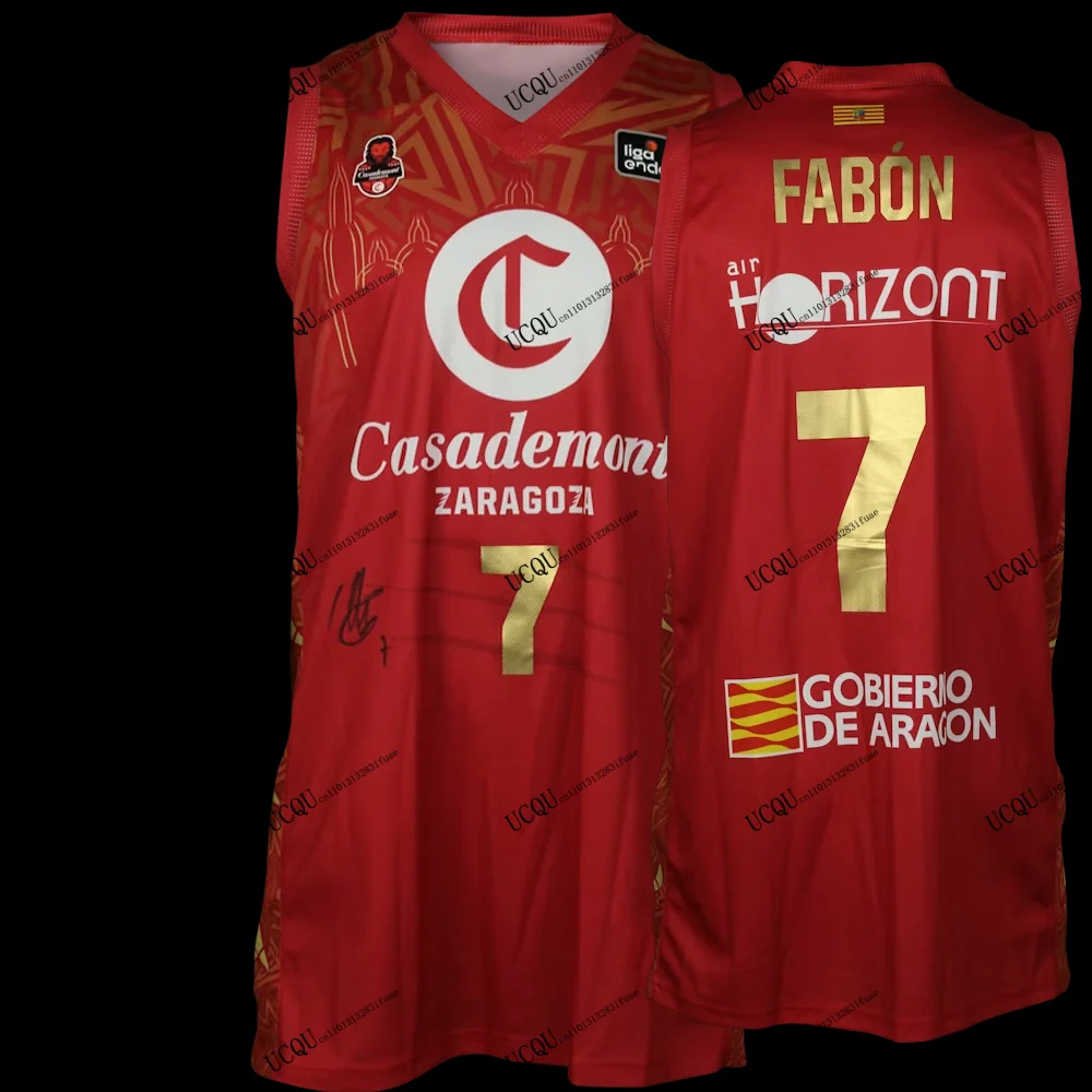 2025-26 ليسكانو # 4 كاساديمونت سرقسطة كرة السلة جيرسي ثلاثية الأبعاد تي شيرت مطبوع مباراة جيرسي المنزل الكبار طفل عادية التوقيع اسبانيا