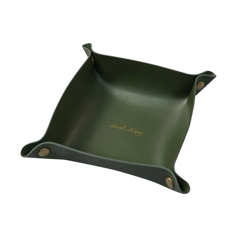 Nordic Stil Leder Ablage Desktop-Organizer Für Schlüssel Schmuck Kosmetische Lagerung Box Klapp Organizer Hause Dekoration